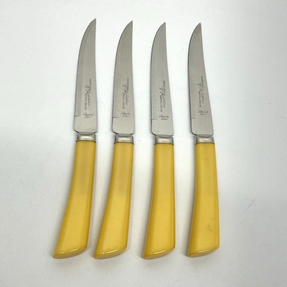 Westall‎ Richardson Forever Sharp Bakelite Handle Set Of 4 Stainless Bread Knife
